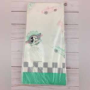 VTG 90s Mickey & Minnie Mouse Retro Diner Paper Tablecloth Gibson Disney Party